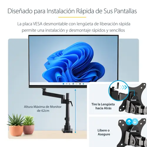 Brazo de Soporte para Monitor - Articulado - con 2 Puertos USB 3.0 - Premium - Imagen 16