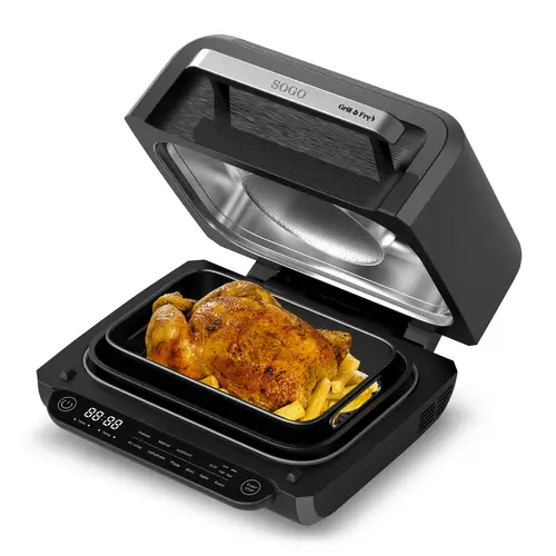 SS-10130 Sencillo 4 L Independiente 1700 W Freidora de aire caliente Negro - Imagen 3