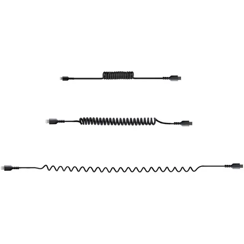 Cable de 50cm USB-C a Lightning MFi, Cable USB Tipo C Rizado de Carga Negro para iPhone, con Recubrimiento de TPE, Núcleo de Fibra de Aramida, Cable Lightning Rizado - Imagen 4