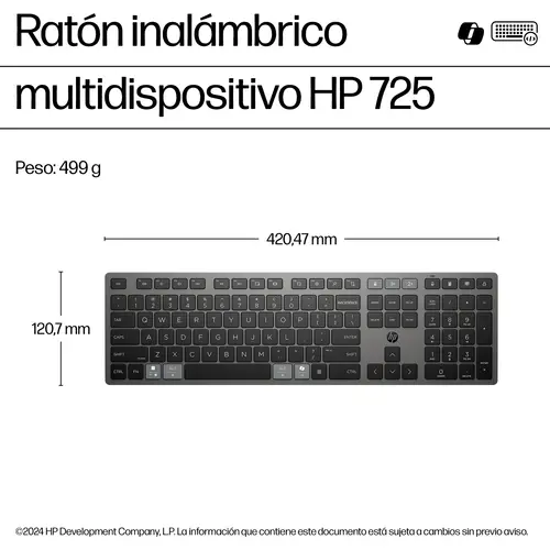 Teclado inalámbrico recargable multidispositivo 725 - Imagen 4