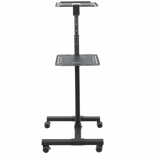 Soporte Móvil para Proyector y Ordenador Portátil - Carrito de Servicio Pesado para Proyector (2 Estantes) - de Altura Ajustable para Presentaciones - con Ruedas Bloqueables - Imagen 10