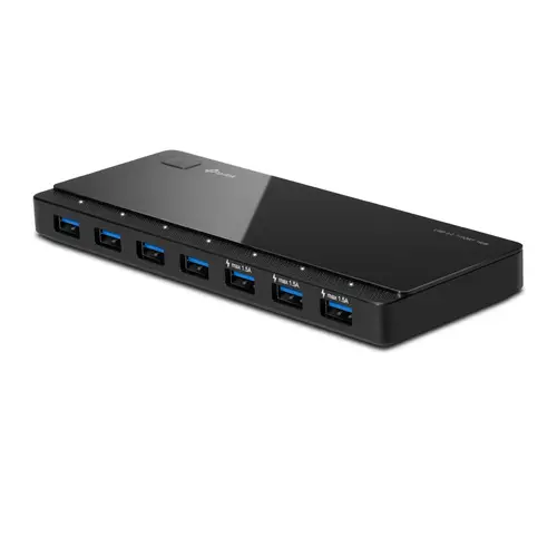 UH700 hub de interfaz USB 3.2 Gen 1 (3.1 Gen 1) Micro-B 5000 Mbit/s Negro - Imagen 1