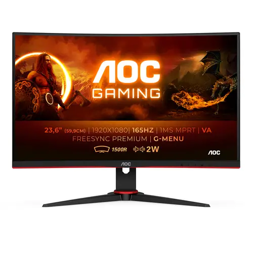 G2 C24G2AE/BK pantalla para PC 59,9 cm (23.6") 1920 x 1080 Pixeles Full HD LED Negro, Rojo - Imagen 1