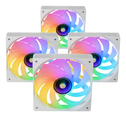 MFSI4KITW sistema de refrigeración para ordenador Carcasa del ordenador Ventilador 12 cm Blanco - Imagen 2