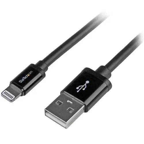 Cable 2m Lightning 8 Pin a USB A 2.0 para Apple iPod iPhone 5 iPad - Negro - Imagen 3