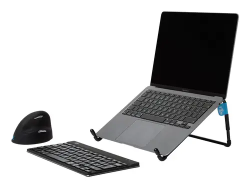 Soporte para portátil R-Go Steel Travel, ergonómico y plegable, apto para portátiles de 10-22 pulgadas, negro - Imagen 4