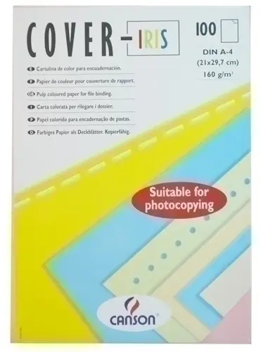 T.ENC.COVER-IRIS A4 CARTUL.BLANCO C/100