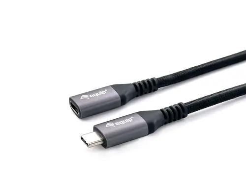 128370 Cable de extensión USB 3.2 Gen 2 C a C, M/F, 0,5m, 4K/60Hz, 10Gbps, Negro - Imagen 2