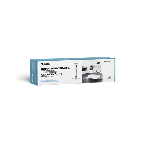 SOPORTE UNIVERSAL INCLINABLE DE TECHO PARA PROYECTOR PLATA - Imagen 6