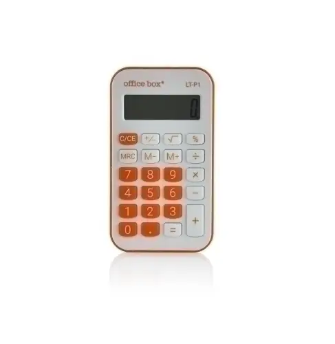 CALCULADORA BOLS.OFF.BOX 8 DIG. NARANJA