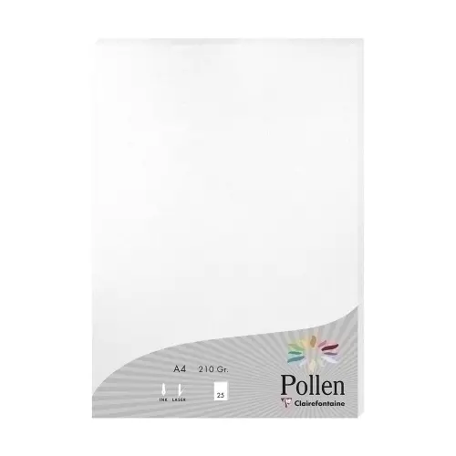 PAPEL CLAIREFONTAINE POLLEN A4 25h BLANC