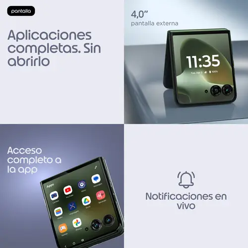 razr 70 plus 17,5 cm (6.9") SIM doble Android 16.0 5G USB Tipo C 12 GB 512 GB 4500 mAh Verde oscuro - Imagen 16