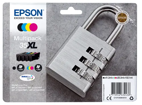 Padlock Multipack 4-colours 35XL DURABrite Ultra Ink - Imagen 1