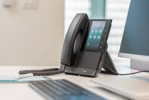 Teléfono multimedia empresarial CCX 505 para Microsoft Teams y habilitado para alimentación a través de Ethernet (PoE) - Imagen 3