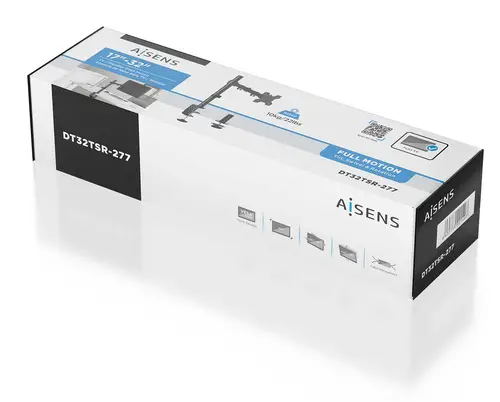 Soporte de mesa eco giratorio e inclinable para monitor/TV 10kg (3 Pivotes, 1 Brazos) de 17-32, Negro - Imagen 6