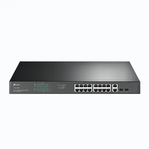 TL-SG1218MP switch No administrado Gigabit Ethernet (10/100/1000) Energía sobre Ethernet (PoE) 1U Negro - Imagen 1