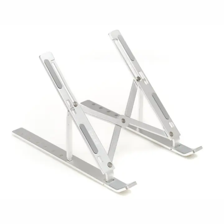 Soporte portátil plegable aluminio plata 17