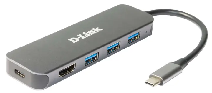 DUB-2333 base para portátil y replicador de puertos Alámbrico USB Tipo C Gris