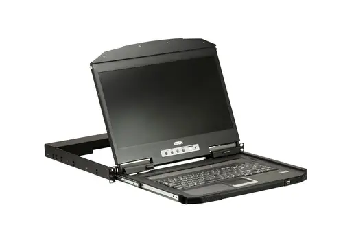 Consola LCD panorámica single rail de fondo reducido (VGA, USB) - Imagen 2