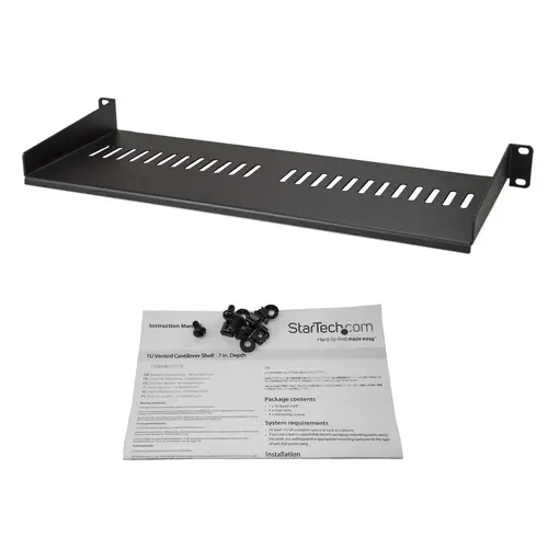 Bandeja Estante Ventilado de 1U para Armario Rack de Servidores - de 7 Pulgadas de Profundidad - Imagen 4