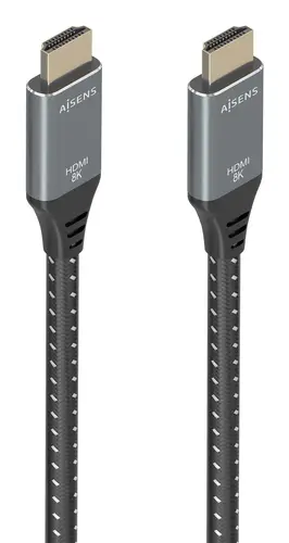 Cable HDMI V2.1 ultra alta velocidad / HEC 8K@60Hz 48Gbps, A/M-A/M, Gris/Negro, 7.0m - Imagen 1