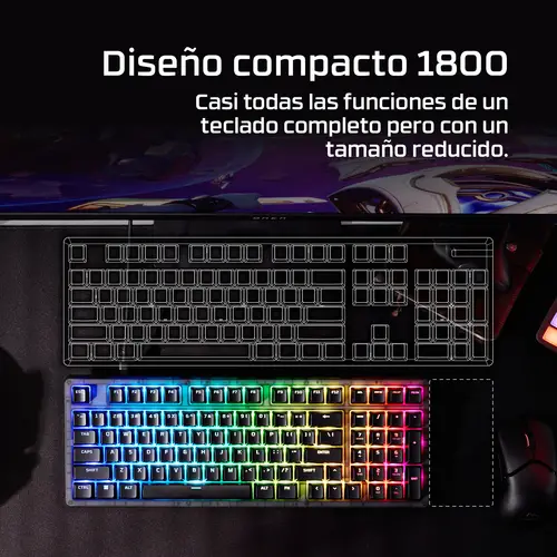 Origins 2 1800 teclado Juego USB Negro - Imagen 6