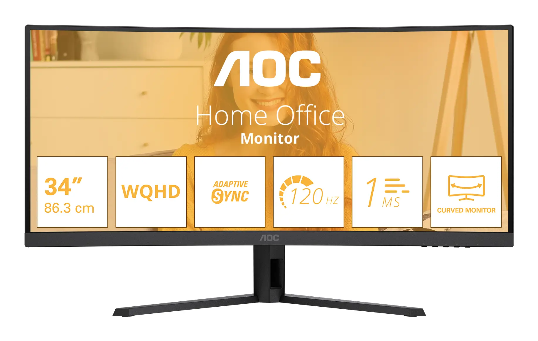 B3 CU34B3E pantalla para PC 86,4 cm (34") 3440 x 1440 Pixeles Wide Quad HD LED Negro