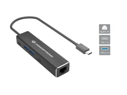 ABBY13B base para portátil y replicador de puertos Alámbrico USB 3.2 Gen 1 (3.1 Gen 1) Type-C Gris - Imagen 2