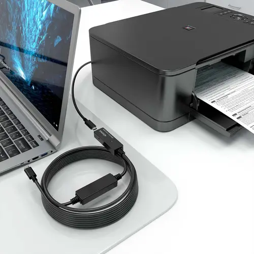 Cable USB 3.2 Gen1x1 prolongador con Amplificador, USB-C/M-USB-C/H, Negro, 10m - Imagen 5