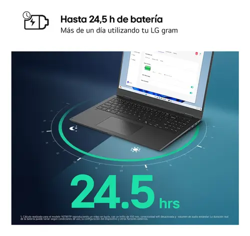 Gram Intel® Core i5 i5-1334U Portátil 35,6 cm (14") WUXGA 8 GB LPDDR4x-SDRAM 256 GB SSD Wi-Fi 6E (802.11ax) FreeDOS Negro QWERTY Español - Imagen 3