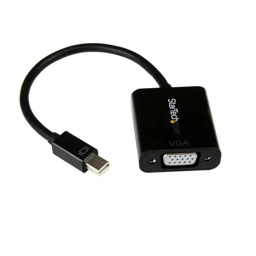 Adaptador Mini DisplayPort a VGA - Convertidor Activo de Mini DP a VGA Vídeo 1080p con Certificación VESA - mDP 1.2 o Thunderbolt 1/2 Mac/PC a Monitor VGA -VGA Negro - Imagen 1