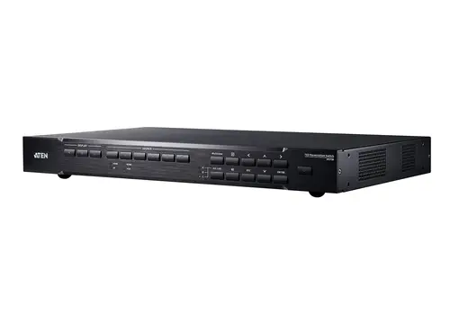 Switch de presentación 7 x 3 con escalador de vídeo, streaming, mezclador de audio y HDBaseT - Imagen 1