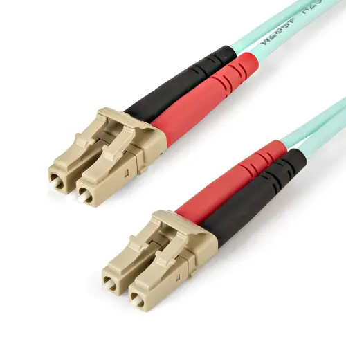 Cable de 2m de Fibra Óptica Multimodo LC/UPC a LC/UPC OM4 - 50/125µm - Fibra LOMMF/VCSEL - Redes de 100G - Cable LSZH - Baja Pérdida de Inserción - Low Insertion Loss - Imagen 1