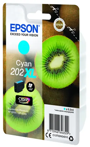 Kiwi Singlepack Cyan 202XL Claria Premium Ink - Imagen 2