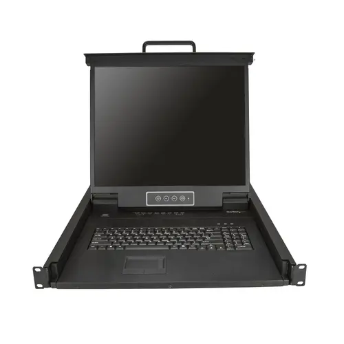 Consola KVM de 8 puertos para Montaje en Rack - Teclado QWERTY - con Cables de 1,8m - Conmutador KVM con Monitor LCD de 19" - Switch KVM LCD 1U OSD - 50.000 MTBF - USB + VGA - Imagen 3
