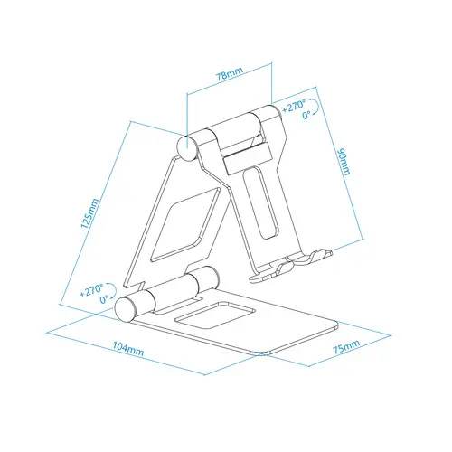 Soporte de sobremesa ajustable para teléfono / tablet hasta 10, Rosa Velvet - Imagen 11
