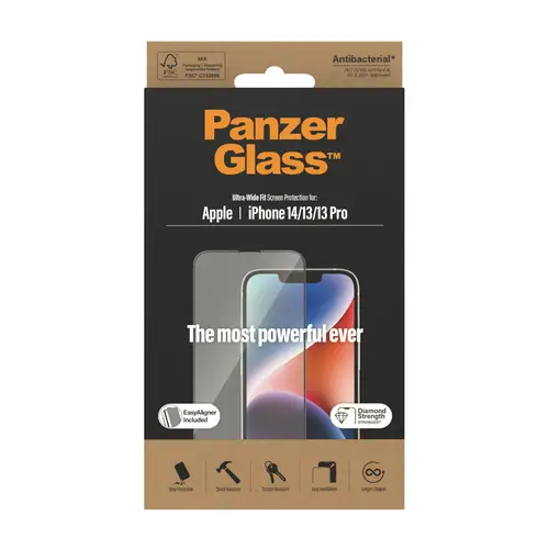 Screen Protector iPhone 14 | 13 | 13 Pro | Ultra-Wide Fit w. EasyAligner Protector de pantalla Apple 1 pieza(s) - Imagen 3