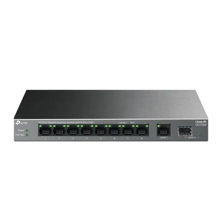 LiteWave LS1210GP switch No administrado Gigabit Ethernet (10/100/1000) Energía sobre Ethernet (PoE) Negro