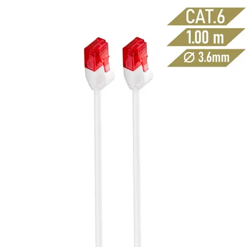 IM1037 cable de red Blanco 1 m Cat6 U/UTP (UTP) - Imagen 2