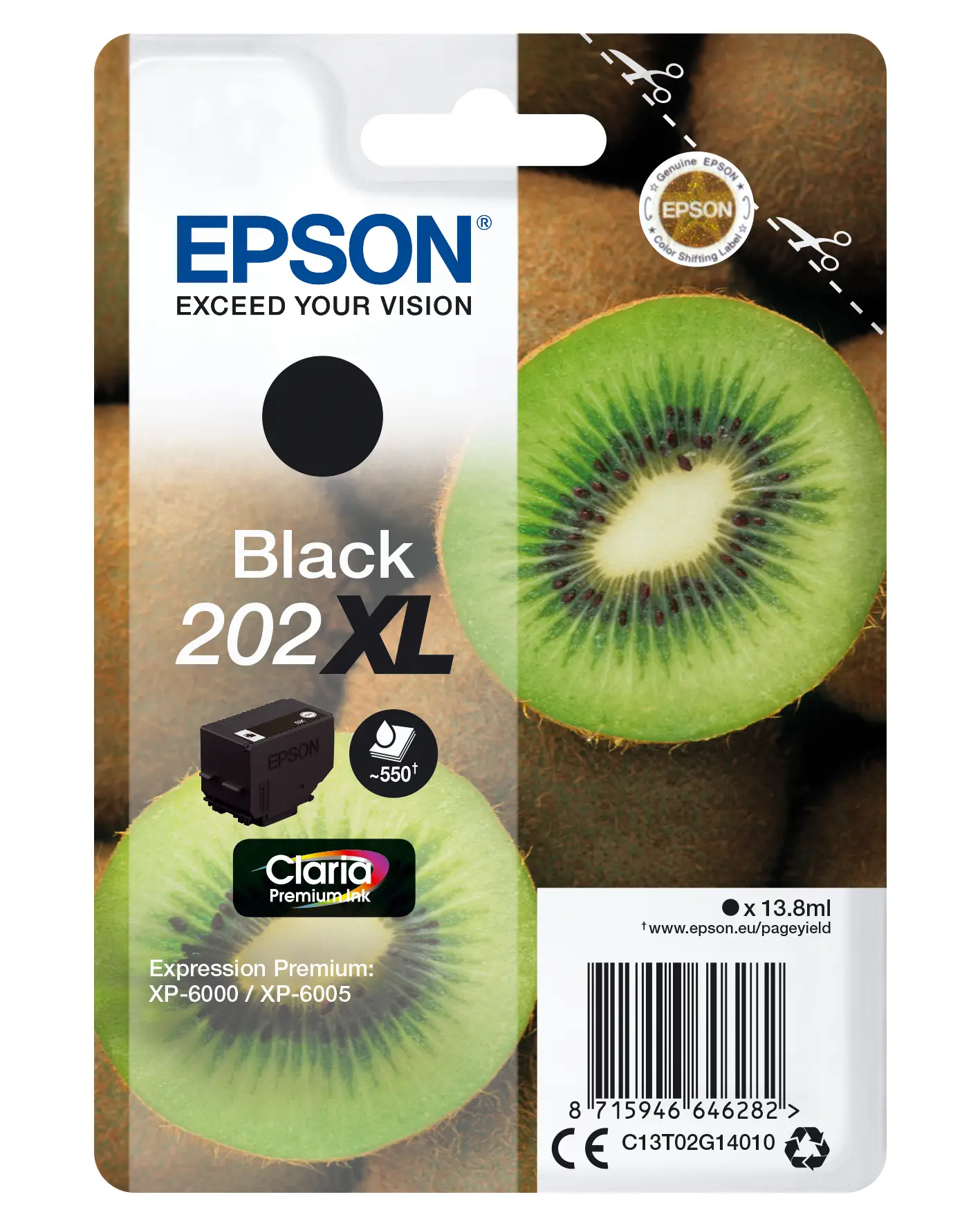 Kiwi Singlepack Black 202XL Claria Premium Ink