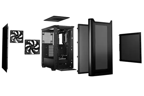 PURE BASE 501 Airflow Black Midi Tower Negro - Imagen 4