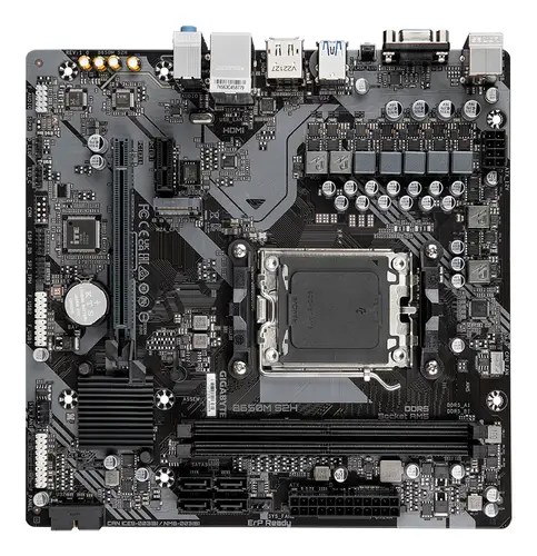 B650M S2H Placa base - AMD Ryzen serie 9000, VRM de 5+2+2 fases, hasta 6400 MHz DDR5 (OC), 1xPCIe 4.0 M.2, LAN GbE, USB 3.2 Gen 1 - Imagen 4