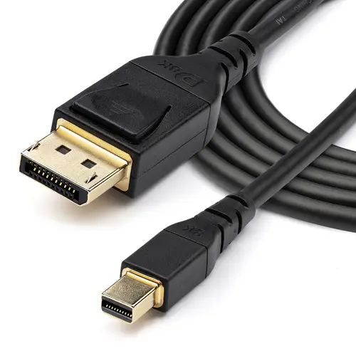 Cable Adaptador de 1m Mini DisplayPort a DisplayPort 1.4 Certificado por VESA - HDR de 8K 60Hz HBR3 - Cable mDP a Super UHD a DP 1.4 - Ultra HD 4K 120Hz - Cable de Vídeo para Monitor - Imagen 3