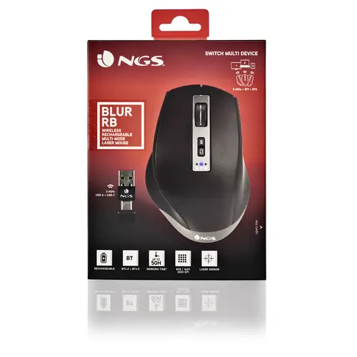 BLUR-RB ratón Juego mano derecha Bluetooth + USB Type-A 3200 DPI - Imagen 6