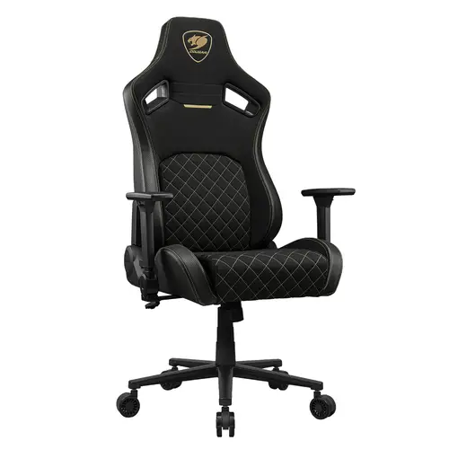 CGR-DFF-GLB Silla para videojuegos de PC Asiento acolchado tapizado Negro, Oro - Imagen 3