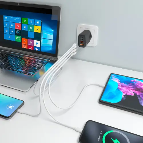 Cargador GaN 32W, 2xUSB-C PD3.0, 2xUSB-A, Negro - Imagen 6