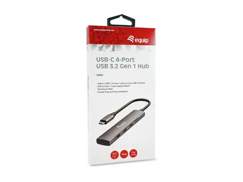 128963 hub de interfaz USB 3.2 Gen 1 (3.1 Gen 1) Type-C 5000 Mbit/s Negro, Plata - Imagen 8