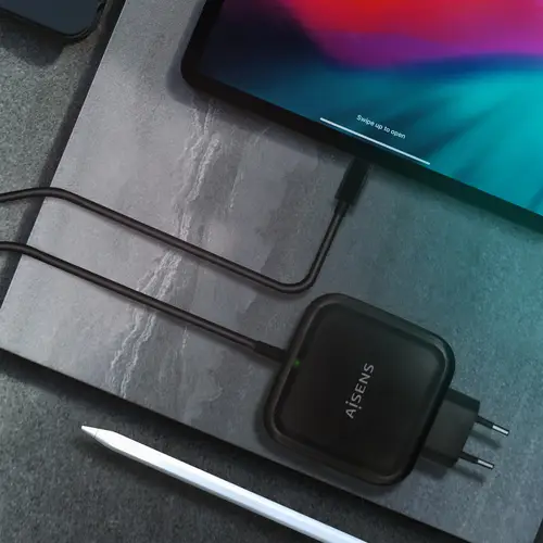 Cargador 65W PD3.0 QC3.0 1XUSB-C 1.2M, Negro - Imagen 4