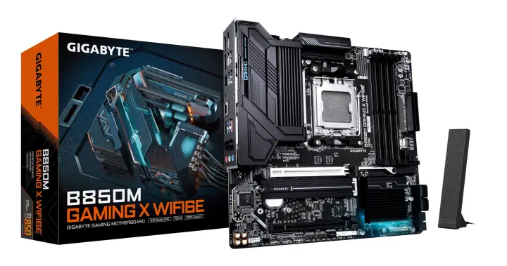 B850M GAMING X WIFI6E Placa Base - Procesadores AMD Ryzen Serie 9000, VRM Digital 10+2+2 fases, hasta 8200MHz DDR5 (OC), 1xPCIe 5.0 + 1xPCIe 4.0 M.2, LAN 2.5, WIFI 6E, USB 3.2 Gen 2.