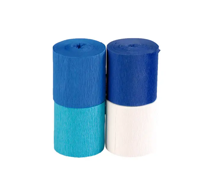 B. 4 RO. PAP. CREPE CLAIREFONTAINE 5X10M AZUL